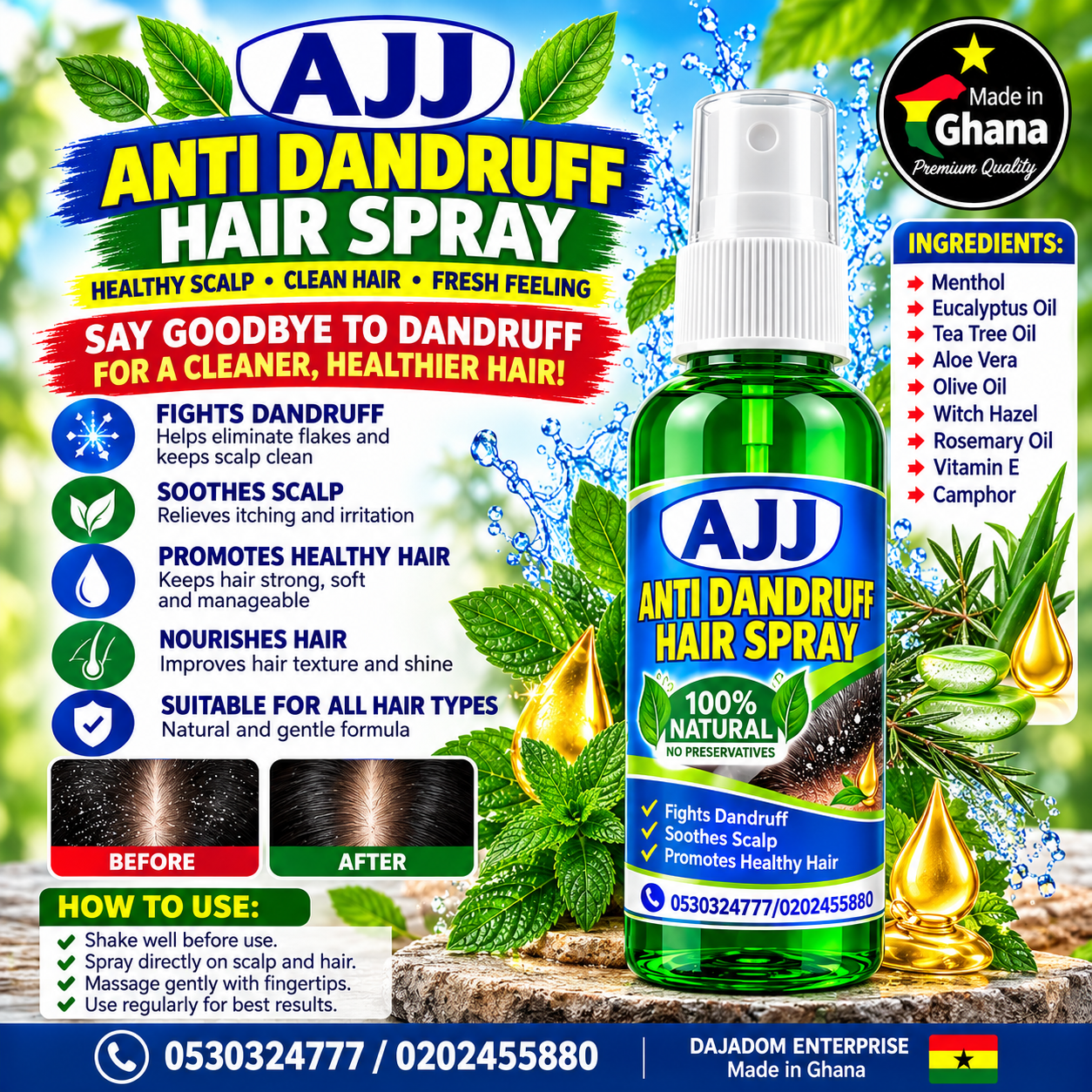 AJJ Anti-Dandruff Spray ad campaign